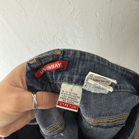 Unionbay Y2k Shorts 7 Blue Denim Stretch‎ Casual Jean Pockets Mid Rise Utility - Picture 7 of 7